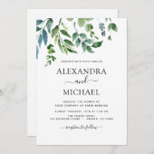 Botanische groene Waterverf van de olievlek Kaart (Voorkant / Achterkant)