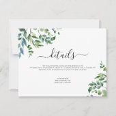 Botanische groene Waterverf van de olievlek Kaart (Voorkant)