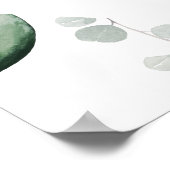 Botanische groene Waterverf van de olievlek Poster (Hoek)