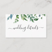 Botanische groene Waterverf van de olievlek Visitekaartje (Voorkant)