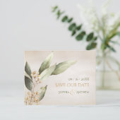 Botanische groenery , behalve de datum aankondigingskaart (Staand voorkant)