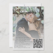 Botanische groenery faux vellum bedekking foto kaart (Achterkant)