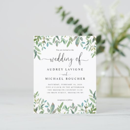 Botanische groenery groen in één bruiloft... (Staand voorkant)