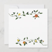 Botanische groenery, Lemons Rehearsal Dinner Invit Kaart (Achterkant)