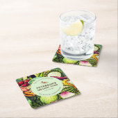 Botanische  Groenten Lokaal Boerenlabel Kartonnen Onderzetters (Insitu)