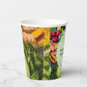 Botanische Groenten Lokaal Boerenlabel Papieren Bekers (Rechts)