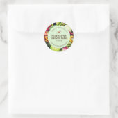 Botanische Groenten Lokaal Boerenlabel Ronde Sticker (Tas)