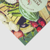 Botanische  Groenten Lokaal Boerenlabel Tissuepapier (Detail)