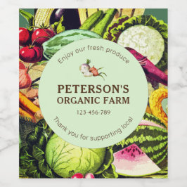 Botanische Groenten Lokaal Boerenlabel Wijn Etiket