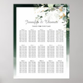 Botanische groenzitjes met eucalyptus poster (Voorkant)