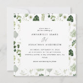 Botanische grote, elegante, moderne, delicate brui kaart (Achterkant)