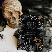 Botanische Halloween Cocktail Party Invitation Kaa Kaart