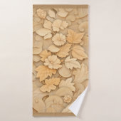 Botanische handdoek in warme neutrale tinten (Badhanddoek)