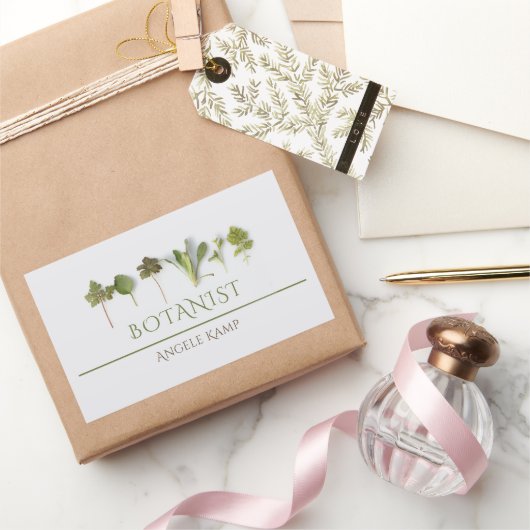 botanische handel rechthoekige sticker (Geschenken)