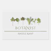 botanische handel rechthoekige sticker (Voorkant)