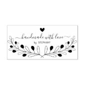 Botanische handgemaakte krans aangepaste typografi rubberstempel (Afrduk)