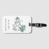 Botanische handgeschreven waterverf slaat de datum bagagelabel (Voorkant (horizontaal))