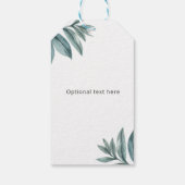 Botanische handgeschreven waterverf slaat de datum cadeaulabel (Achterkant)