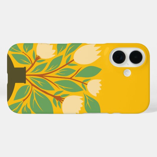 Botanische Handtekening Bloempot Case-Mate iPhone Case (Achterkant (horizontaal))