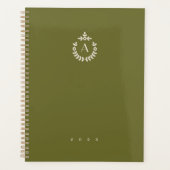 Botanische hangerenkam monogram per jaar planner (Voorkant)