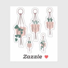 Botanische hanging House Planten Multiples Greener Sticker