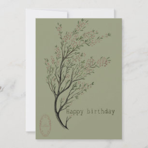 Botanische Happy Birthday Card Kaart