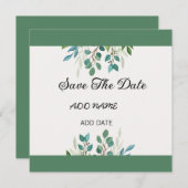 Botanische harige grijze vierkant behalve de datum (Voorkant / Achterkant)