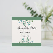 Botanische harige grijze vierkant behalve de datum (Staand voorkant)