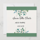 Botanische harige grijze vierkant behalve de datum (Voorkant)