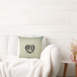 Botanische Hart Sierkussen Boho Natuur Decor