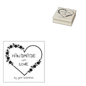 Botanische hartenhandleiding met grote smaak en li rubberstempel (Gestempeld)