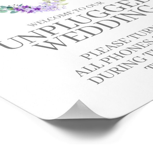 Botanische hartslag van niet-aangesloten bruiloft  poster (Hoek)