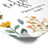 Botanische Heldere Wildflower Luier Raffle Poster (Hoek)