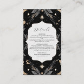  Botanische Hemelse Maan Sterren Huwelijk Informatiekaartje (Voorkant)