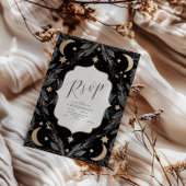  Botanische Hemelse Maan Sterren Huwelijk RSVP Kaartje