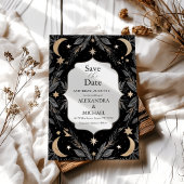 Botanische Hemelse Maan Sterren Huwelijk Save The Date