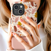 Botanische Herfst Bloem Bladeren Script Naam Case-Mate iPhone Case
