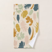 Botanische Herfst bloemen en bladeren Patroon Bad Handdoek (Handdoek)