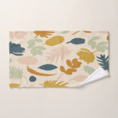 Botanische Herfst bloemen en bladeren Patroon Bad Handdoek (Handdoek)
