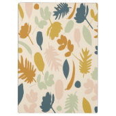 Botanische Herfst bloemen en bladeren Patroon Klembord (Achterkant)