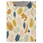 Botanische Herfst bloemen en bladeren Patroon Klembord (Voorkant)