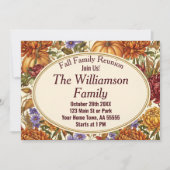 Botanische Herfst Bloemenreünie Feestdagenkaart (Voorkant)