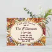 Botanische Herfst Bloemenreünie Feestdagenkaart (Staand voorkant)