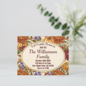 Botanische Herfst Floral Reunion Briefkaart (Staand voorkant)