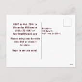 Botanische Herfst Floral Reunion Briefkaart (Achterkant)