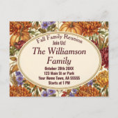 Botanische Herfst Floral Reunion Briefkaart (Voorkant)