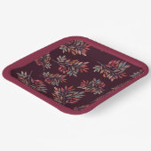 Botanische herfst laat Bourgondië  Papieren Bordje (Gebogen)