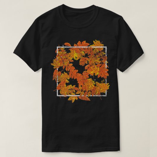 Botanische herfst laat Natuur  bosThanksgiving T-shirt (Design voorkant)