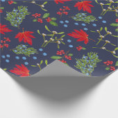 Botanische Herfst Planten Patroon Inpakpapier (Hoek)