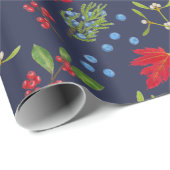 Botanische Herfst Planten Patroon Inpakpapier (Rol Hoek)